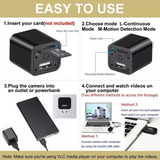 Mini Camara Espia Cargador Wifi Cargador Oculto Video 24 Hr - GDLCamaras