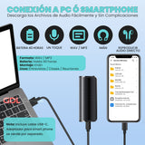 Mini Grabadora de Voz Magnetica activada por Sonido, Microfono Flash USB Delgada, 100 Horas de Grabacion, 40 Dias de Grabacion, 1536 Kbps Calidad de Audio (8GB) - GDLCamaras