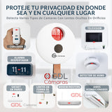 Mini Detector De Camaras Espias Buscador De Camaras Ocultas Mini Scan para Camaras Ocultas Infrarrojos Pinhole, Bateria Interna Recargable, Portable Pesa Solo 8 Gr - GDLCamaras
