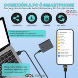 Mini grabadora activada por Voz SlimREC, Microfono Espia Unidad Flash USB Delgada, 15 Horas de batería, 8 GB - 94 Horas de Capacidad, 512 Kbps Calidad de Audio (8GB) TCT-Q61 - GDLCamaras