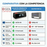 GDLCamaras Cámara Espía WiFi Reloj 4K Full HD, con Vision Nocturna, 128GB Pro-A21 - GDLCamaras