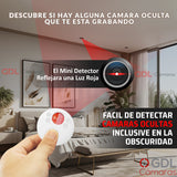Mini Detector De Camaras Espias Buscador De Camaras Ocultas Mini Scan para Camaras Ocultas Infrarrojos Pinhole, Bateria Interna Recargable, Portable Pesa Solo 8 Gr - GDLCamaras