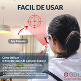 Mini Detector De Camaras Espias Buscador De Camaras Ocultas Mini Scan para Camaras Ocultas Infrarrojos Pinhole, Bateria Interna Recargable, Portable Pesa Solo 8 Gr - GDLCamaras
