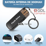 Camara Espia Memoria USB, Grabacion 1080P HD, Camara Oculta Espia en Forma de Memoria, Memoria Interna de 32 GB, Mini Camara de Vigilancia Oculta Portable TCT-KS09 - GDLCamaras