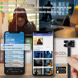Mini Camara Espia Wifi Oculta Flexor Con VISION NOCTURNA HD Casa u Oficina Compatible con Android y Iphone, 128GB, 115 Hrs. Full HD | GDLCAMARAS - GDLCamaras