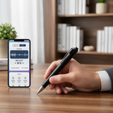 Microfono Espia Pluma Wifi Oculto Portable, Descargar Audio desde la Aplicacion Movil, Sensor de Sonido, Bateria 9 Dias en Modo Espera